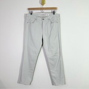 AG Adriano Goldschmied Light Gray Prima Cigarette Crop Jeans
